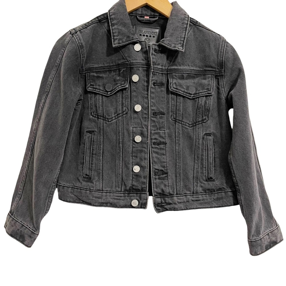 BlankNYC Black Trucker Jean Jacket Medium Girl